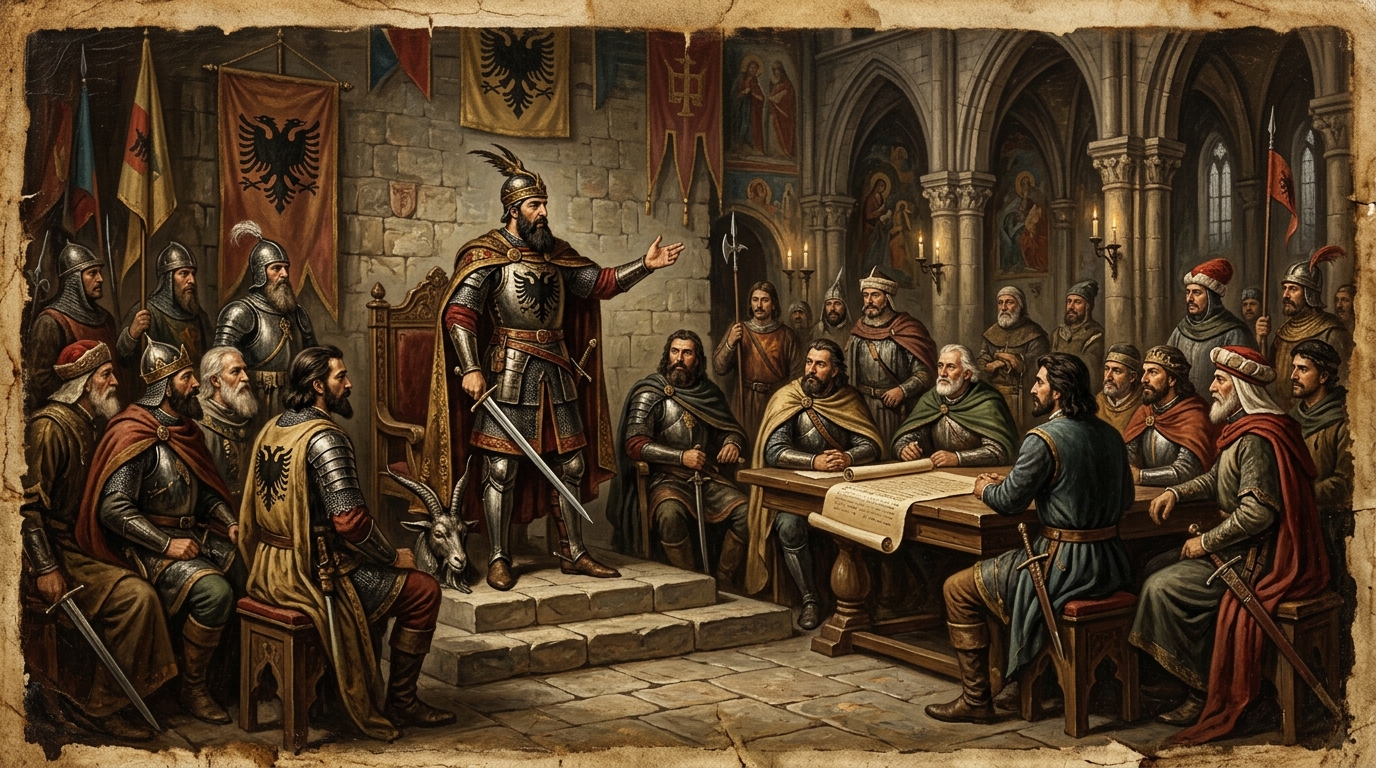 Liga u Lješu 1444. godine: Ujedinjenje albanskih i balkanskih velikaša pod Skenderbegom