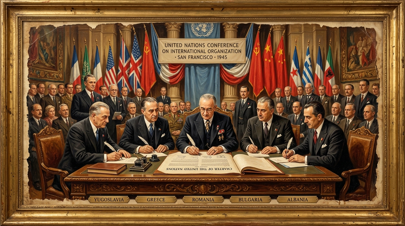 Osnivanje Ujedinjenih nacija i balkanska diplomatija 1945. godine